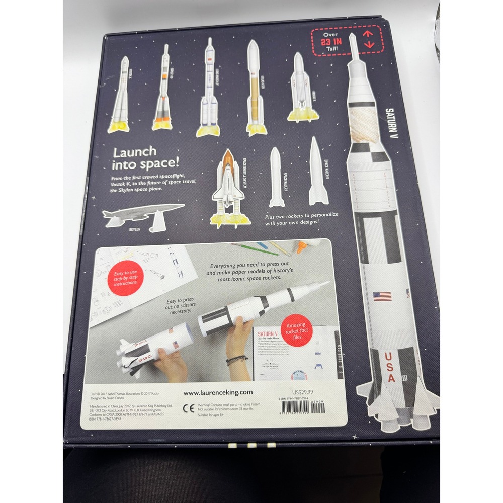 Space Racers Make Your Own Paper Rockets Kit Saturn V Space Shuttle 9 Models